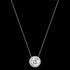 LUXXURY STERLING SILVER SOLITAIRE BEZEL CZ NECKLACE