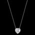 LUXXURY STERLING SILVER HEART SOLITAIRE BEZEL CZ NECKLACE