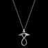 LUXXURY STERLING SILVER ENTWINED INFINITY ANGELS NECKLACE