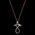 LUXXURY STERLING SILVER ROSE GOLD ENTWINED INFINITY ANGELS NECKLACE