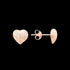 LUXXURY STERLING SILVER ROSE GOLD HEART STARDUST EARRINGS