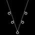 LUXXURY STERLING SILVER FIVE CIRCLES PAVE CZ NECKLACE