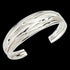 LUXXURY STERLING SILVER 20MM WIDE RIPPLE WAVE CUFF BRACELET