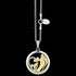 ASTRA GIFT OF LIFE BABY FEET 16MM CIRCLE STERLING SILVER GOLD NECKLACE
