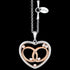 ASTRA FOREVER AND ALWAYS 20MM HEART STERLING SILVER ROSE GOLD NECKLACE