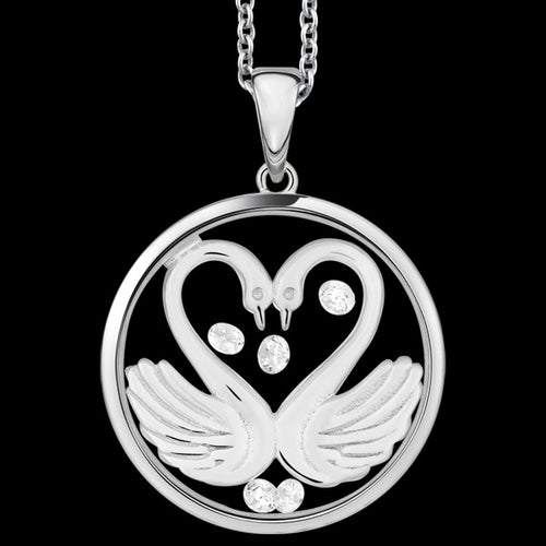 ASTRA MY SWEETHEART 20MM CIRCLE STERLING SILVER NECKLACE