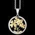 ASTRA TREE OF LOVE 16MM CIRCLE STERLING SILVER GOLD NECKLACE
