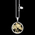 ASTRA TREE OF LOVE 16MM CIRCLE STERLING SILVER GOLD NECKLACE