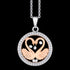 ASTRA MY SWEETHEART 16MM CZ CIRCLE STERLING SILVER ROSE GOLD NECKLACE