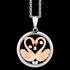 ASTRA MY SWEETHEART 16MM CIRCLE STERLING SILVER ROSE GOLD NECKLACE