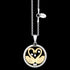 ASTRA MY SWEETHEART 16MM CIRCLE STERLING SILVER GOLD NECKLACE