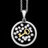 ASTRA KEY 16MM CIRCLE STERLING SILVER GOLD NECKLACE