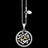 ASTRA KEY 16MM CIRCLE STERLING SILVER GOLD NECKLACE