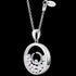 ASTRA HORSESHOE 16MM CIRCLE STERLING SILVER NECKLACE - SIDE VIEW