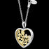 ASTRA NEW BEGINNING 20MM HEART STERLING SILVER GOLD NECKLACE - SIDE VIEW
