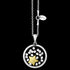 ASTRA STAR 16MM CIRCLE STERLING SILVER GOLD NECKLACE