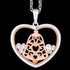 ASTRA WEDDING BELL 20MM HEART STERLING SILVER ROSE GOLD NECKLACE