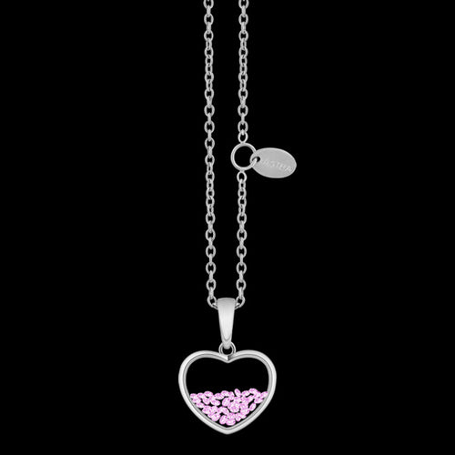 ASTRA FROM THE DREAM 10MM OPAL BIRTHSTONE HEART STERLING SILVER NECKLACE
