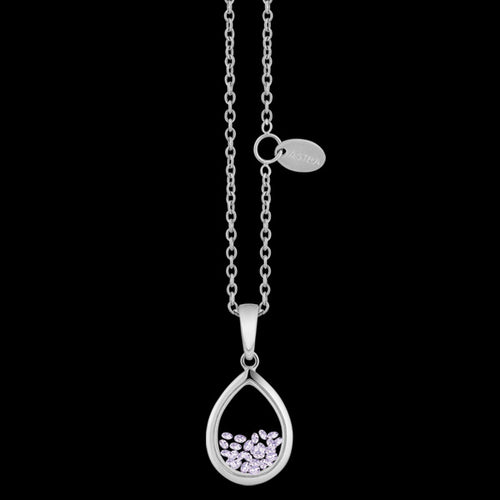 ASTRA MERCURY'S MAGIC 10MM ALEXANDRITE BIRTHSTONE DROP STERLING SILVER NECKLACE