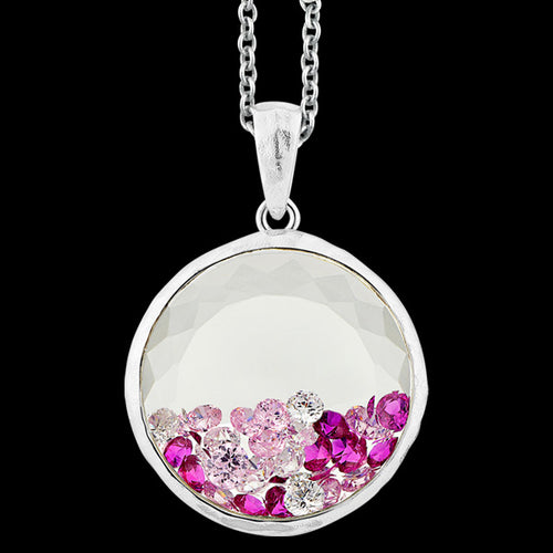 ASTRA LONDON 20MM CIRCLE STERLING SILVER NECKLACE