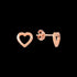 LUXXURY STERLING SILVER ROSE GOLD OPEN HEART EARRINGS
