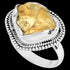 STERLING SILVER 10.6 CARAT ROUGH CITRINE SURROUND RING
