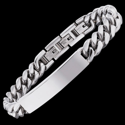 CURB LINK MEN'S ID BRACELET STAINLESS STEEL | SAVE BRAVE AUSTRALIA