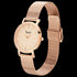 DOXIE KRANSKY 34MM ROSE GOLD MESH WATCH - TILT VIEW