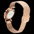 DOXIE KRANSKY 34MM ROSE GOLD MESH WATCH - BACK VIEW