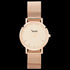 DOXIE KRANSKY 34MM ROSE GOLD MESH WATCH