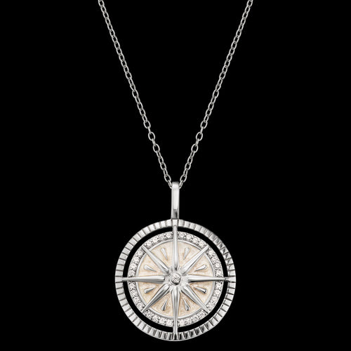 ENGELSRUFER SILVER CZ WIND ROSE NECKLACE