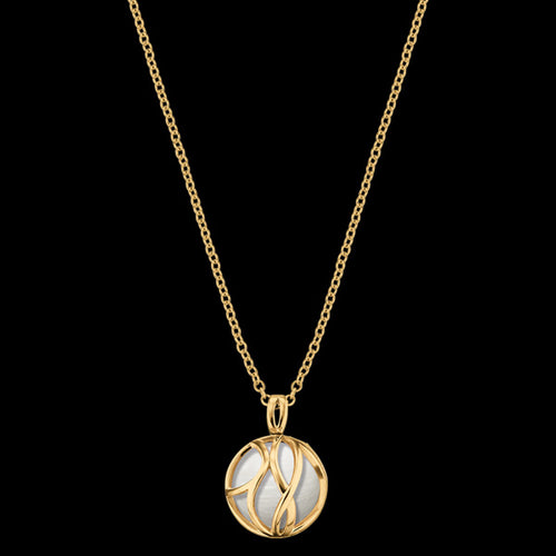 ENGELSRUFER GOLD LITTLE PARADISE WHITE PEARL NECKLACE