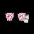 HERZENGEL CHILDREN'S SILVER HEART PINK CZ STUD EARRINGS