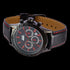 JAG MEN'S BLAKE RED DIAL BLACK LEATHER WATCH - SIDE VIEW