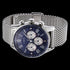 JAG MEN'S LACHLAN BLUE DIAL SILVER MESH WATCH - SIDE VIEW
