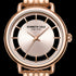 KENNETH COLE ROSE GOLD TRANSPARENCY LADIES LINK WATCH - DIAL CLOSE-UP