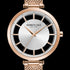 KENNETH COLE ROSE GOLD TRANSPARENCY LADIES MESH WATCH - DIAL CLOSE-UP