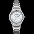 KENNETH COLE SILVER MOTHER OF PEARL GEM HALO CLASSIC LADIES WATCH