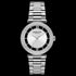 KENNETH COLE SILVER GEM HALO TRANSPARENCY LADIES LINK WATCH