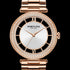 KENNETH COLE ROSE GOLD GEM HALO TRANSPARENCY LADIES LINK WATCH - DIAL CLOSE-UP