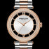 KENNETH COLE TWO TONE GEM HALO TRANSPARENCY LADIES LINK WATCH - DIAL CLOSE-UP