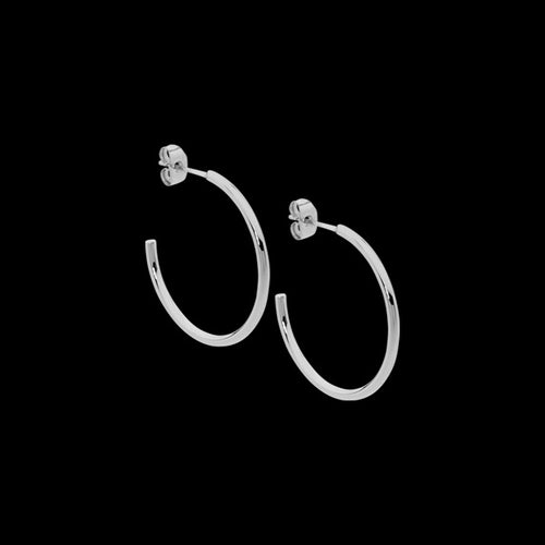 ELLANI STAINLESS STEEL 20MM TUBE HOOP EARRINGS