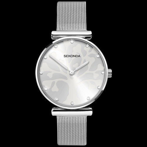 SEKONDA LADIES SILVER TREE OF LIFE MESH WATCH