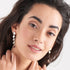 ANIA HAIE METAL CRUSH SILVER CRUSH MULTIPLE DISCS DROP EARRINGS - MODEL VIEW