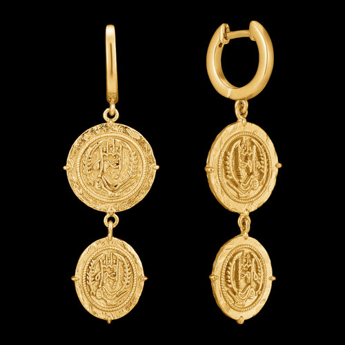 ANIA HAIE GOLD DIGGER AXUM MINI HOOP DROP EARRINGS