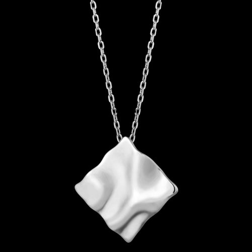 ANIA HAIE METAL CRUSH SILVER CRUSH SQUARE 43-48CM NECKLACE