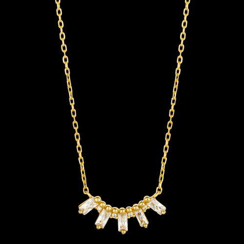 ANIA HAIE GLOW GETTER GOLD GLOW SOLID BAR 40-45CM NECKLACE