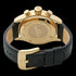 TW STEEL VOLANTE GOLD BLACK DIAL NUMBERS CHRONO BLACK LEATHER WATCH VS88L - BACK VIEW