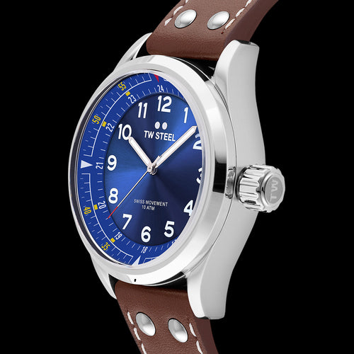 TW STEEL SWISS SAPPHIRE VOLANTE BLUE DIAL WATCH SVS102 - SIDE VIEW