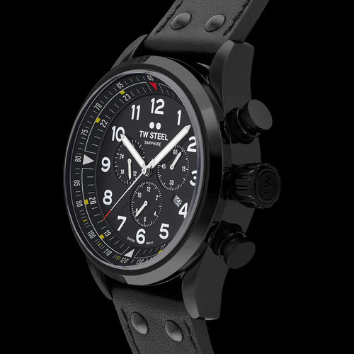 TW STEEL SWISS SAPPHIRE VOLANTE CHRONO ALL BLACK WATCH SVS205 - SIDE VIEW